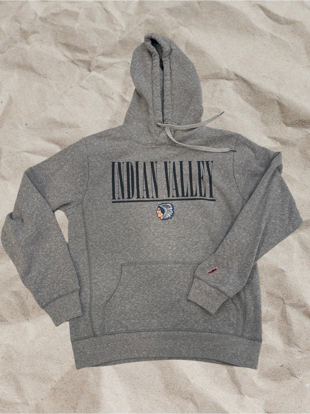League Indian Valley Gray Pullover Hoodie Small Collegiate Graphic